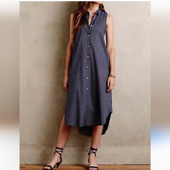 HOLDING HORSES Dresses & Skirts - Anthropologie Holding Horses sleeveless blue/white Polka Dot Dress. Sz 2